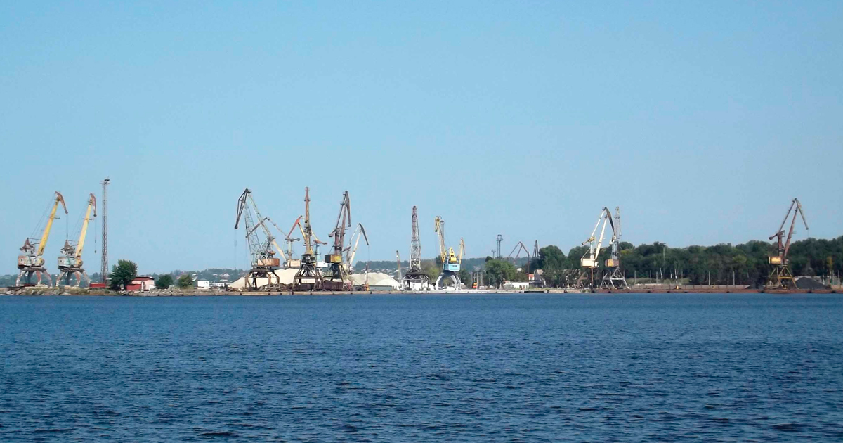 Запорожье — речной порт. wikimedia Запорожье - речной порт. wikimedia