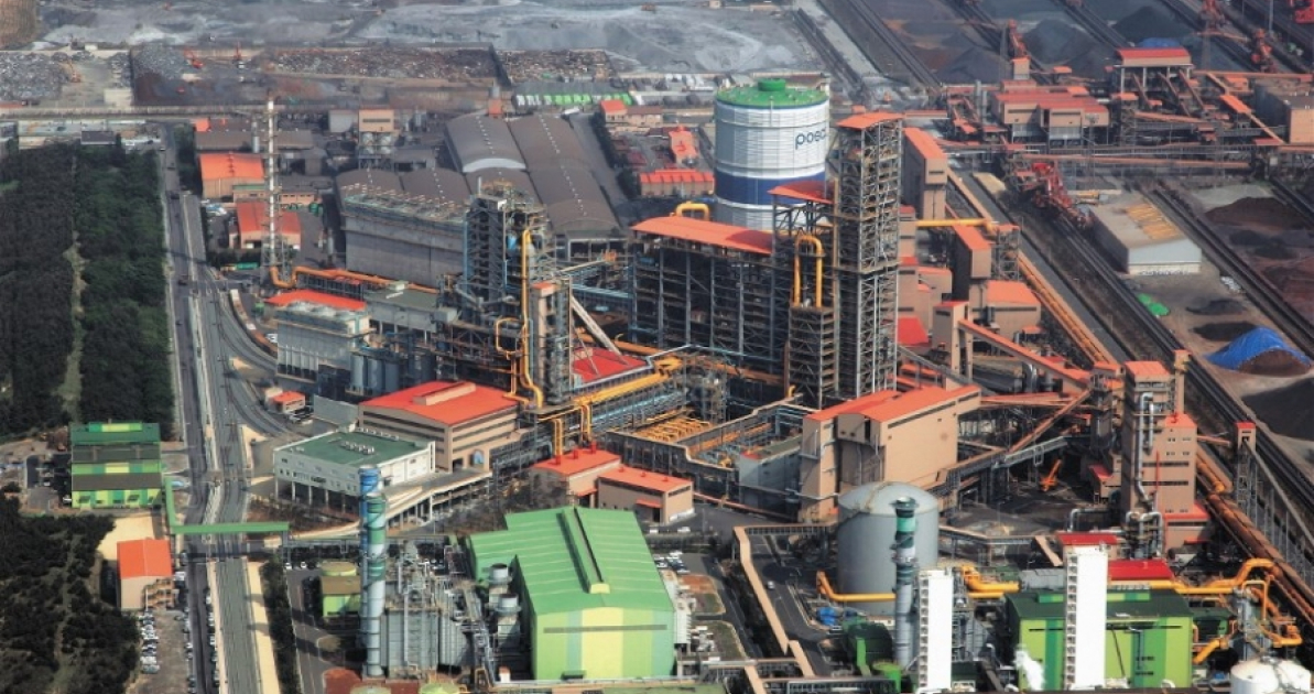 The POSCO plant in South Korea was affected by typhoon Hinnamnor