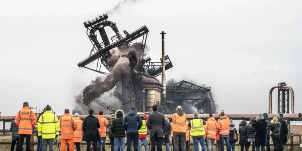 Фото – В Великобритании снесли крупнейшую в стране доменную печь Redcar