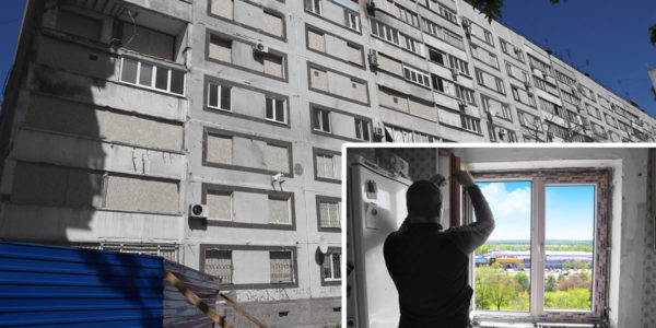 Фото – «Запорожсталь» восстанавливает пострадавшие от обстрелов дома работников